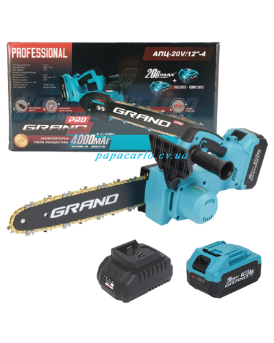 Акумуляторна пила ланцюгова Grand АПЦ-20V/12"-4