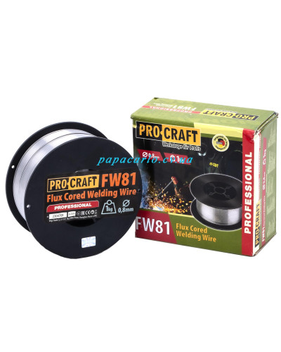 Флюсовий зварювальний дріт Procraft FW81 0.8 мм 1 кг