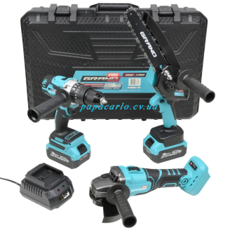 Набор аккумуляторных инструментов Grand № 3 G (МШУ-20BL/PRO+ДА-20/13UBL+АПЦ-20V/8"-4)